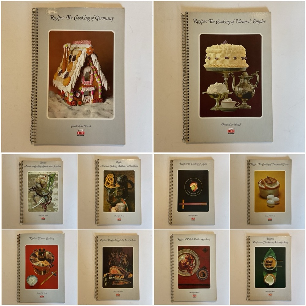 Set of 10 Vintage Time-Life “Foods of the World” Cookbooks Spiral PB 1968-1974